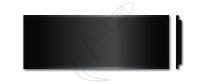 Briefkastenschild Givel 80 x 25 Alu schwarz